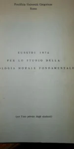 Sussidi 1976 per lo studio della teologia morale fondamentale, Josef Fuchs, en italiano