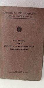 Reglamento para el empleo de artillería en la defensa de costas