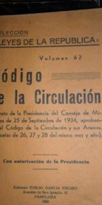 Código de la circulación, ed. Emilio García Enciso, 1935
