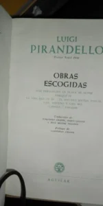 Luigi Pirandello, obras completas, tomo I, ed. Aguilar