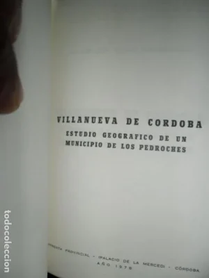 Villanueva de Córdoba, Estudio geográfico de un municipio de los Pedroches, Bartolomé Valle