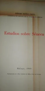 Estudios sobre Séneca, Isidoro Muñoz, ed. Real Academia de Córdoba