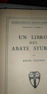 Un libro del abate Sturzo, Ángel Ossorio, 1928
