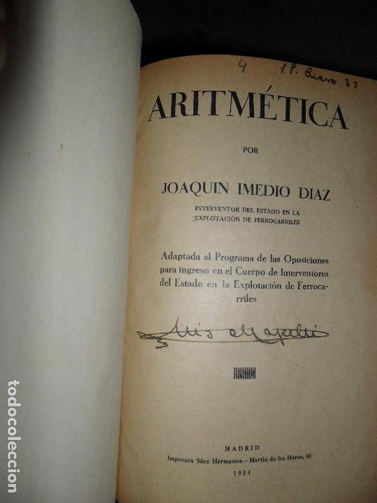 Aritmética, Joaquín Imedio Díaz, 1934 Aritmética, Joaquín Imedio Díaz, 1934