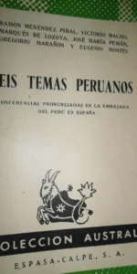 Seis temas peruanos, VVAA, colección Austral Seis temas peruanos, VVAA, colección Austral
