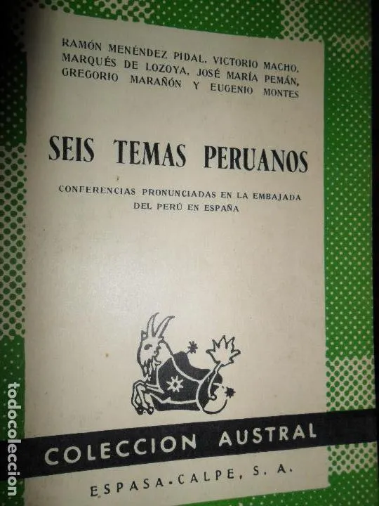 Seis temas peruanos, VVAA, colección Austral Seis temas peruanos, VVAA, colección Austral