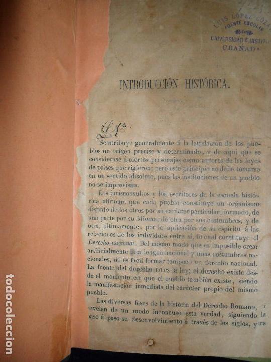 Elementos de derecho romano, con cuadros sinópticos, De la Rada, 1886 Elementos de derecho romano, con cuadros sinópticos, De la Rada, 1886
