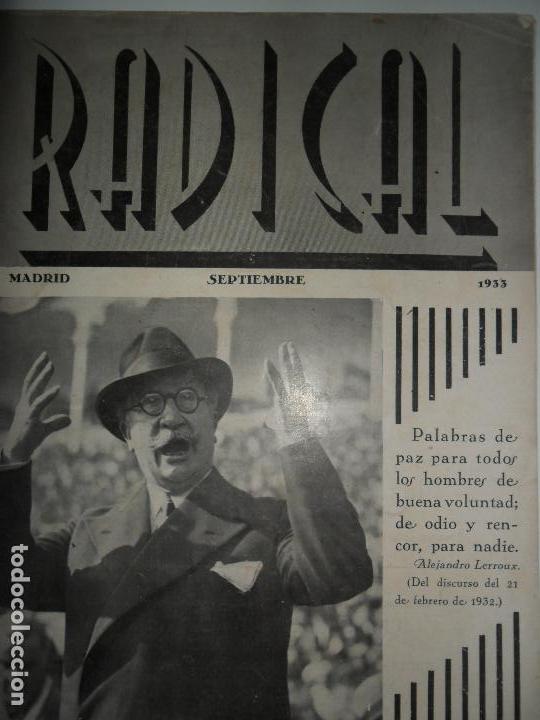 Radical, año 1, número 2, septiembre de 1933, muy rara Radical, año 1, número 2, septiembre de 1933, muy rara