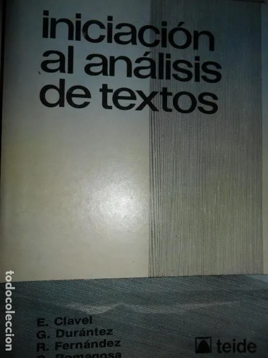 Iniciación al análisis de textos, VVAA, ed. Teide Iniciación al análisis de textos, VVAA, ed. Teide