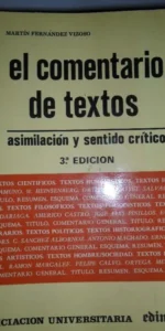 El comentario de textos, Asimilación y sentido crítico, Martín Fernández, ed. Edinumen