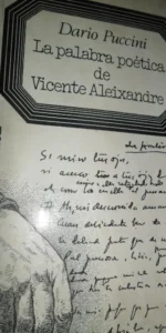 la palabra poética de Vicente Aleixandre, Dario Puccini, ed. Ariel