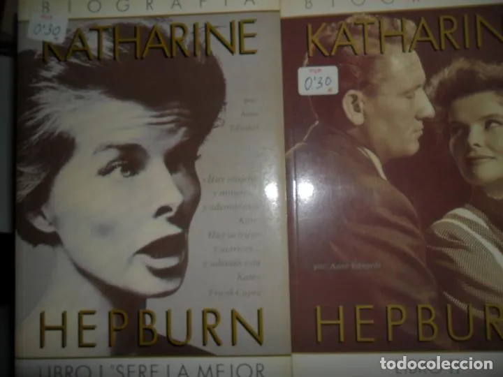 Biografía de Katherine Hepburn, 2 libros, Anne Edwards, ed. Ultramar Biografía de Katherine Hepburn, 2 libros, Anne Edwards, ed. Ultramar