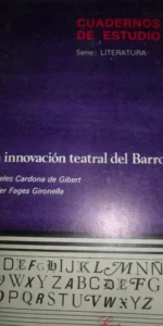 La innovación teatral del Barroco, Ángeles Cardona, Xavier Fages, ed. Cincel