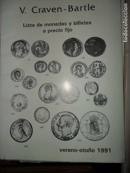 Listas de monedas y billetes a precio fijo, Verano-otoño 1991, V. Craven-Bartle Listas de monedas y billetes a precio fijo, Verano-otoño 1991, V. Craven-Bartle