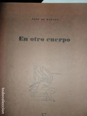 En otro cuerpo, José de Miguel, Torre de las palomas 37, pliego de poesía