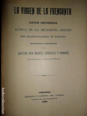 La virgen de la Fuensanta, Datos históricos acerca de la milagrosa imagen..