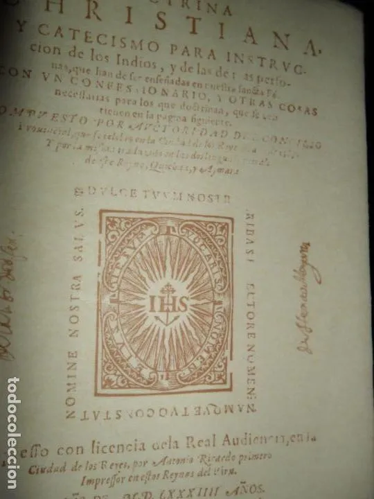 Doctrina christiana para instrucción de los indios, edición facsímil del texto trilingüe, 1985, CSIC Doctrina christiana para instrucción de los indios, edición facsímil del texto trilingüe, 1985, CSIC