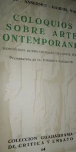 Coloquios sobre arte contemporáneo, VVAA, ed. Guadarrama