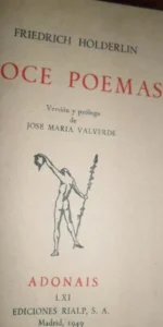 Doce poemas, Friedrich Holderlin, Adonais, LXI, ed. Rialp, 1949