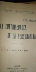 Las enfermedades de la personalidad, Th. Ribot, ed. Daniel Jorro, 1912