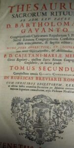 Thesaurus sacrorum rituum, dos tomos, en pergamino TOMO II Thesaurus sacrorum rituum, dos tomos, en pergamino TOMO II