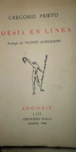 Poesía en línea, Gregorio Prieto, Adonais, LIII
