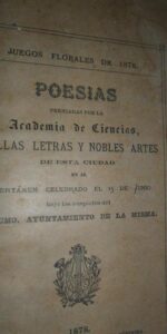 Poesías premiadas por la Academia de las Ciencias, Juegos Florales, Córdoba, 1878