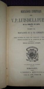 Meditaciones espirituales del V.P. Luis de la Puente, Tomo II, 1877