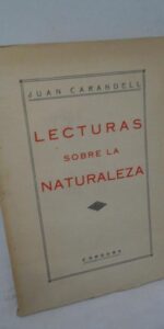 Lecturas sobre la naturaleza, Juan Carandell, Córdoba, 1933