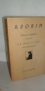 Obras completas VIII, El político, Azorín, ed. Caro Raggio, 1919