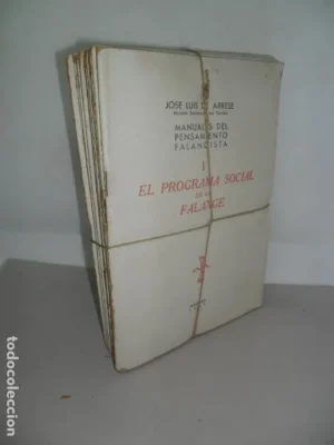 El programa social de la Falange, José Luis Arrese, Madrid, 1941, 6 tomos