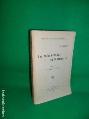 Las enfermedades de la memoria, Th. Ribot, ed. Daniel Jorro, 1927