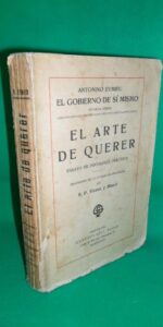 El arte de querer, Ensayo de piscología práctica, Antonino Eymieu, ed. Gustavo Gili, 1937