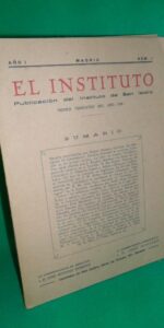Revista El Instituto, números 1 y 2, Madrid, 1928