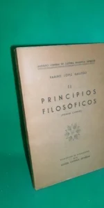 Principios filosóficos II, primer curso, Ramiro López Gallego, ed. Acción Católica