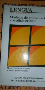 lengua, Modelos de comentario crítico, ed. De la Torre