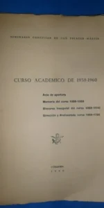 Curso académico 1959-1960, Seminario conciliar de san Pelagio Mártir, Córdoba, 1959