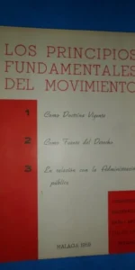 Los principios fundamentales del movimiento, Málaga, 1959