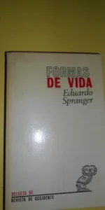 Formas de vida, Eduardo Spranger, ed. Revista de Occidente