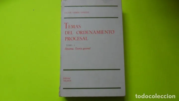 Temas del ordenamiento procesal, Tomo 1, Víctor Fairen Guillén, ed. Tecnos, tapa blanda Temas del ordenamiento procesal, Tomo 1, Víctor Fairen Guillén, ed. Tecnos, tapa blanda