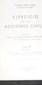 Ejercicio de las acciones civiles, vol. I, Tomo VII, Victorino Prieto Cobos, Ed. Aranzadi