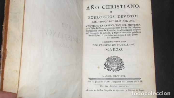 Año Christiano ó ejercicios devotos, Marzo, Joachin Ibarra, Madrid, 1780, encuadernación española Año Christiano ó ejercicios devotos, Marzo, Joachin Ibarra, Madrid, 1780, encuadernación española