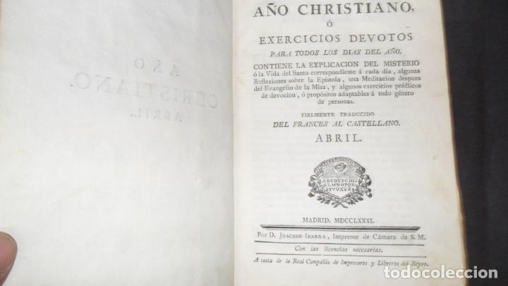 Año Christiano ó ejercicios devotos, Abril, Joachin Ibarra, Madrid, 1781, encuadernación española Año Christiano ó ejercicios devotos, Abril, Joachin Ibarra, Madrid, 1781, encuadernación española