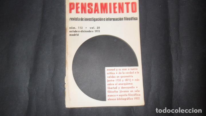 Pensamiento, Revista de investigación e información filosófica, núm. 112, vol. 28, 1972 Pensamiento, Revista de investigación e información filosófica, núm. 112, vol. 28, 1972