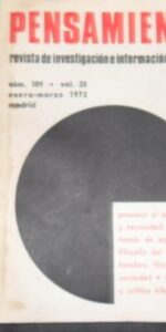 Pensamiento, Revista de investigación e información filosófica, núm. 109, vol. 28, enero/marzo, 1972