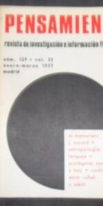 Pensamiento, Revista de investigación e información filosófica, núm. 129, vol. 33, enero/marzo, 1977