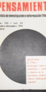 Pensamiento, Revista de investigación e información filosófica, núm. 128, vol. 32, 1976
