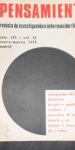 Pensamiento, Revista de investigación e información filosófica, núm. 125, vol. 32, enero/marzo, 1976