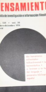 Pensamiento, Revista de investigación e información filosófica, núm. 120, vol. 30, 1974