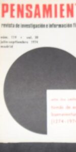 Pensamiento, Revista de investigación e información filosófica, núm. 119, vol. 30, 1974